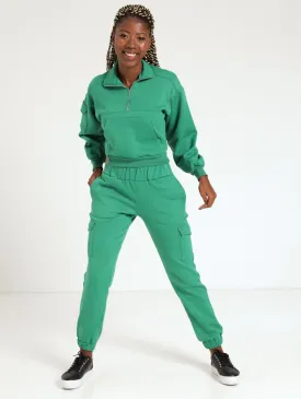 1/2 Zip Detail Utility Hoodie
