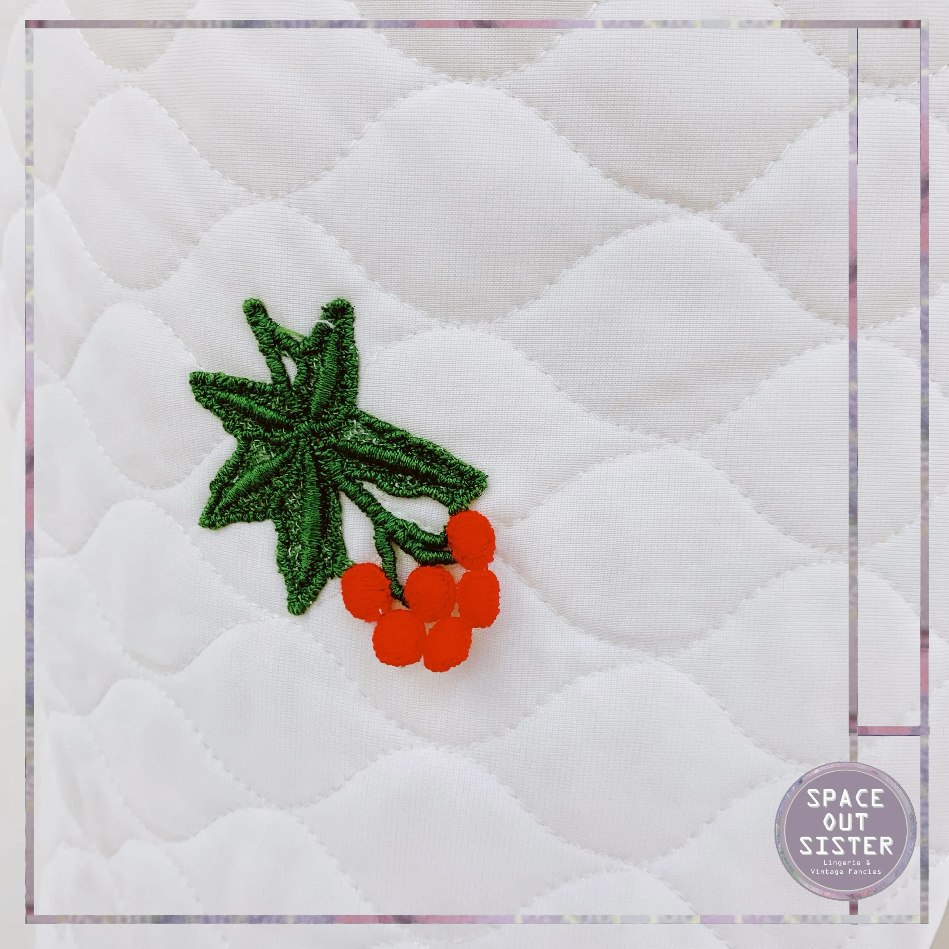 1950s Quilted Cherry Two Piece