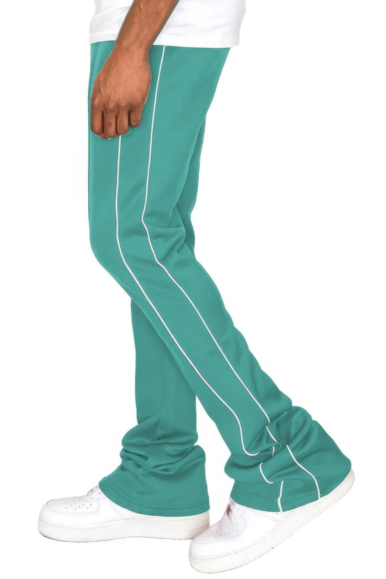 6 COLORS | Mens Side Pipe Stacked Flare Pants
