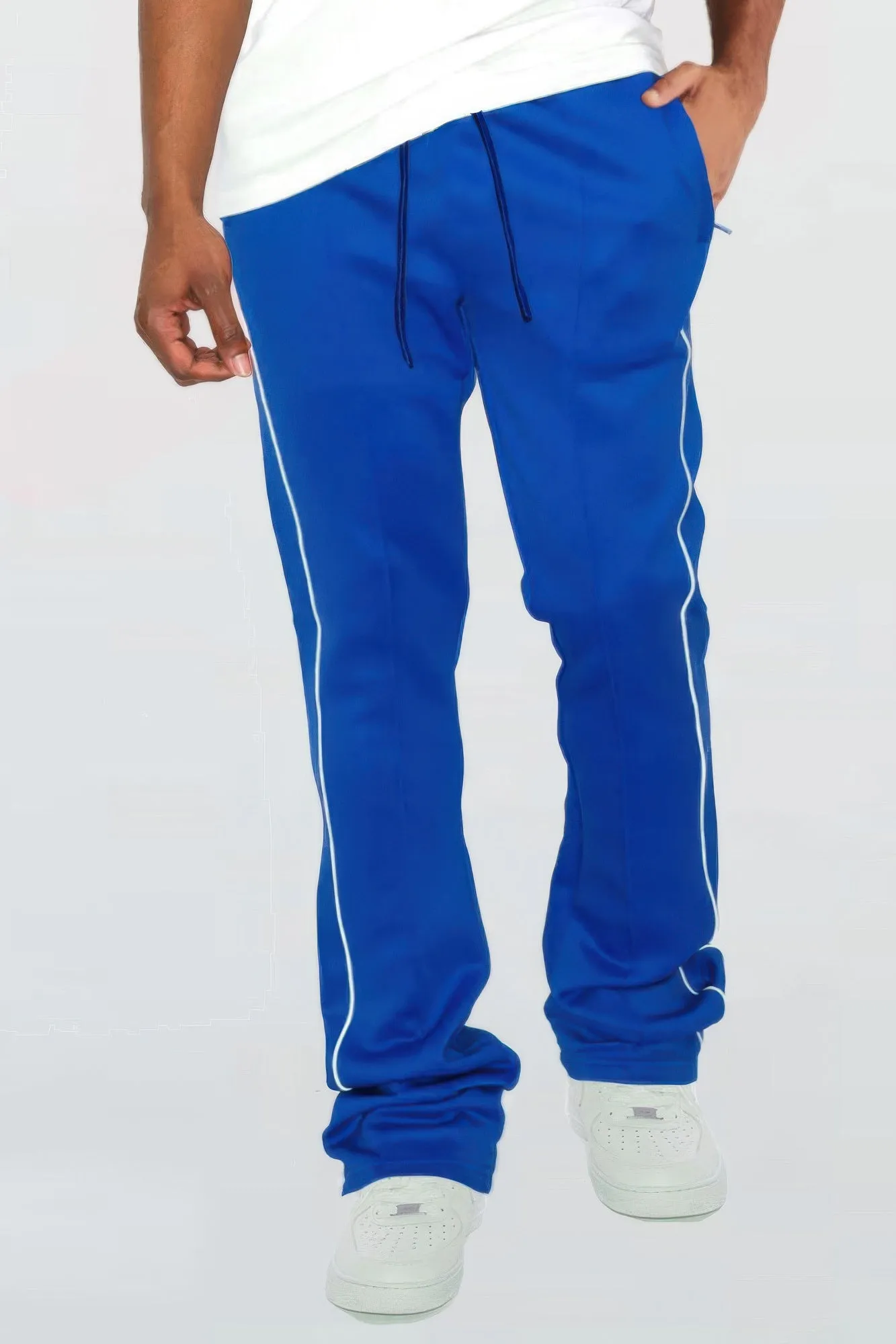 6 COLORS | Mens Side Pipe Stacked Flare Pants