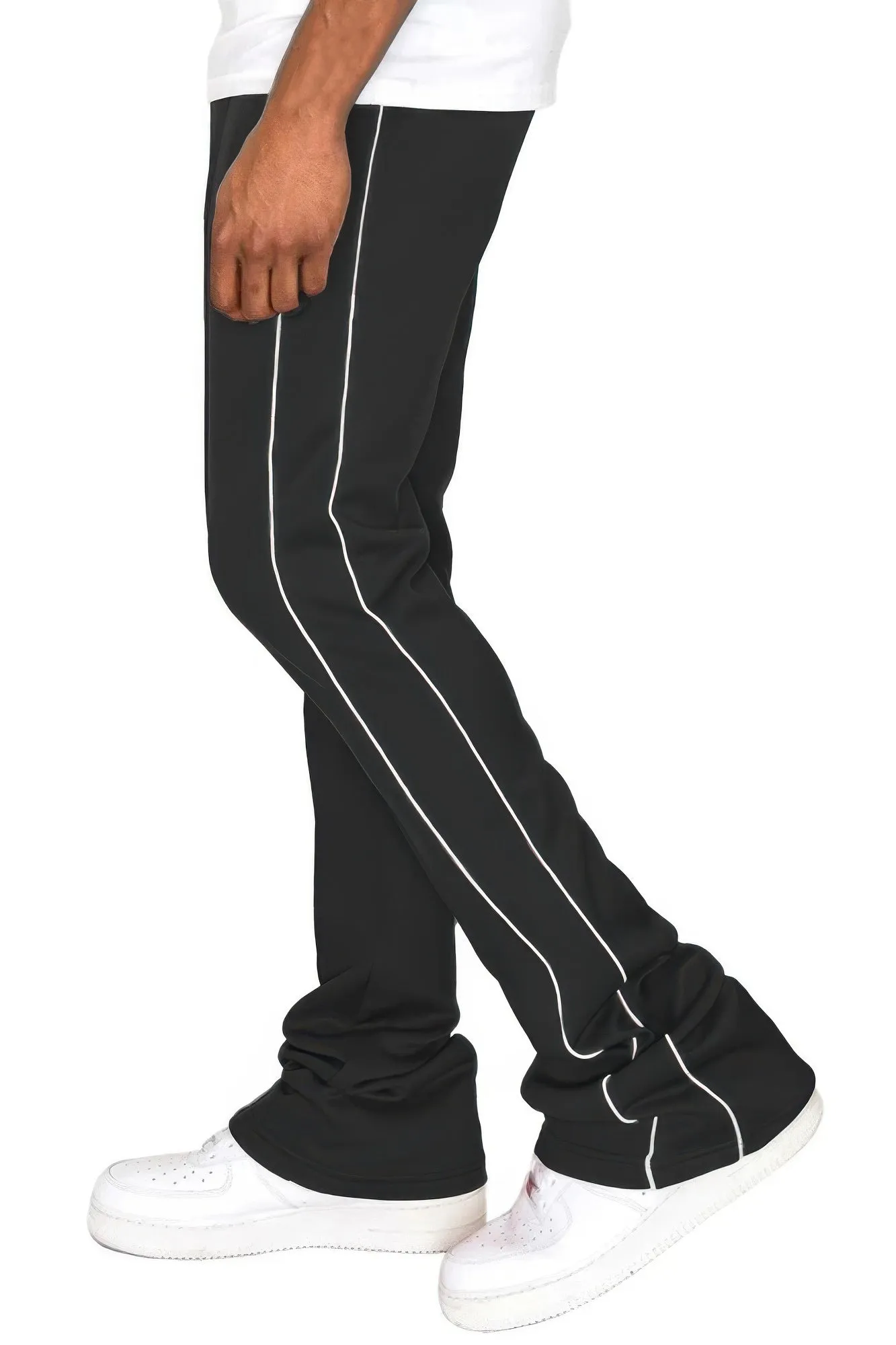 6 COLORS | Mens Side Pipe Stacked Flare Pants