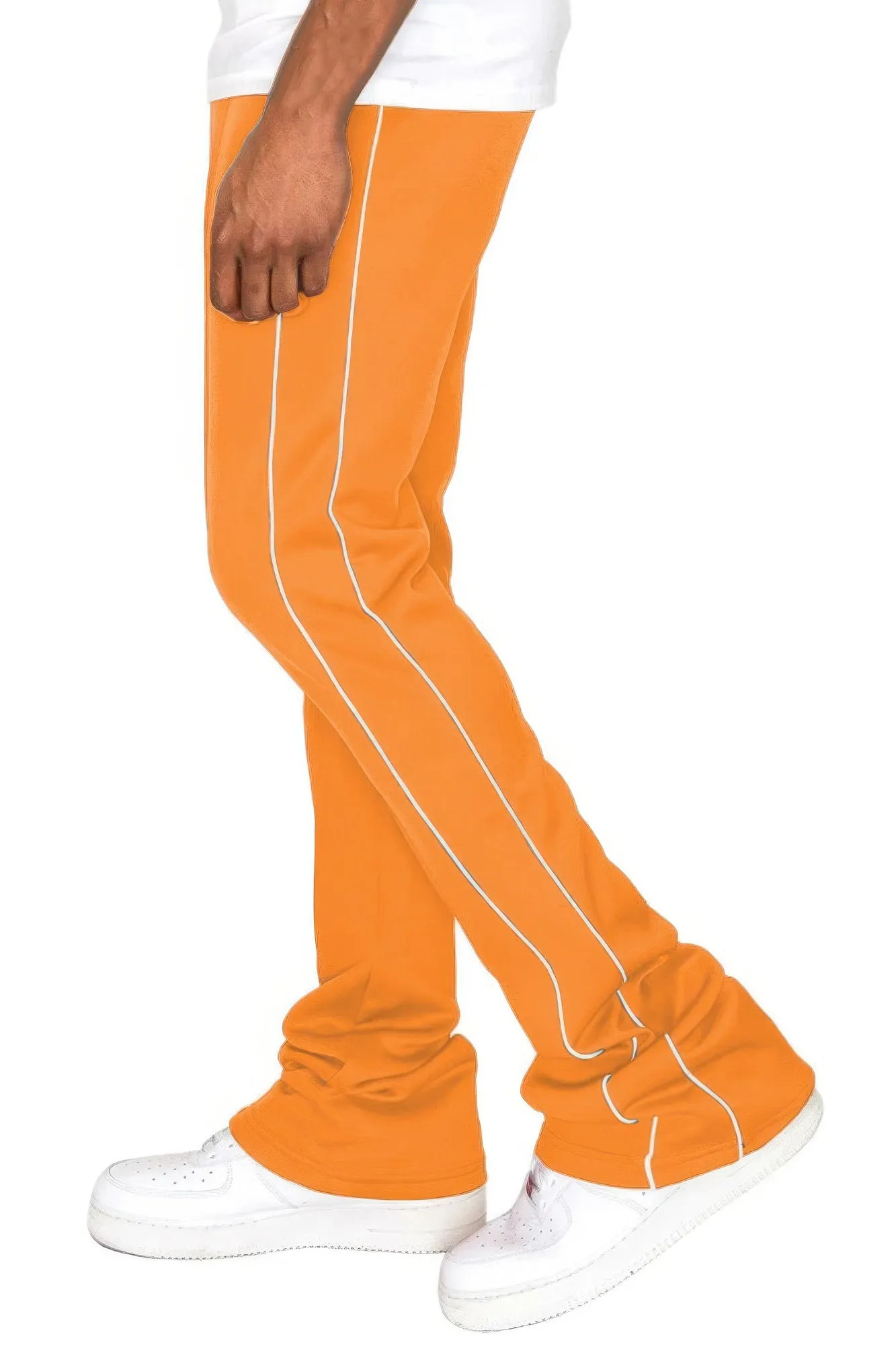 6 COLORS | Mens Side Pipe Stacked Flare Pants