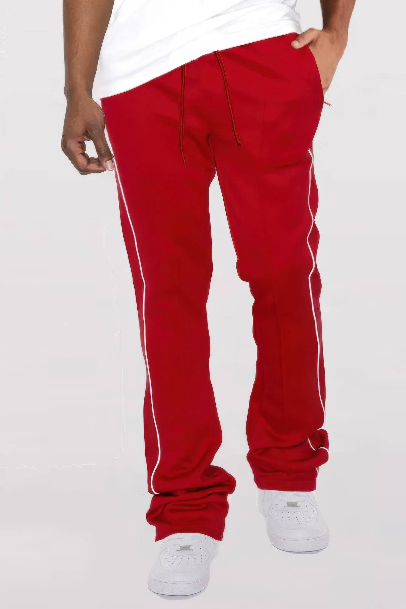 6 COLORS | Mens Side Pipe Stacked Flare Pants