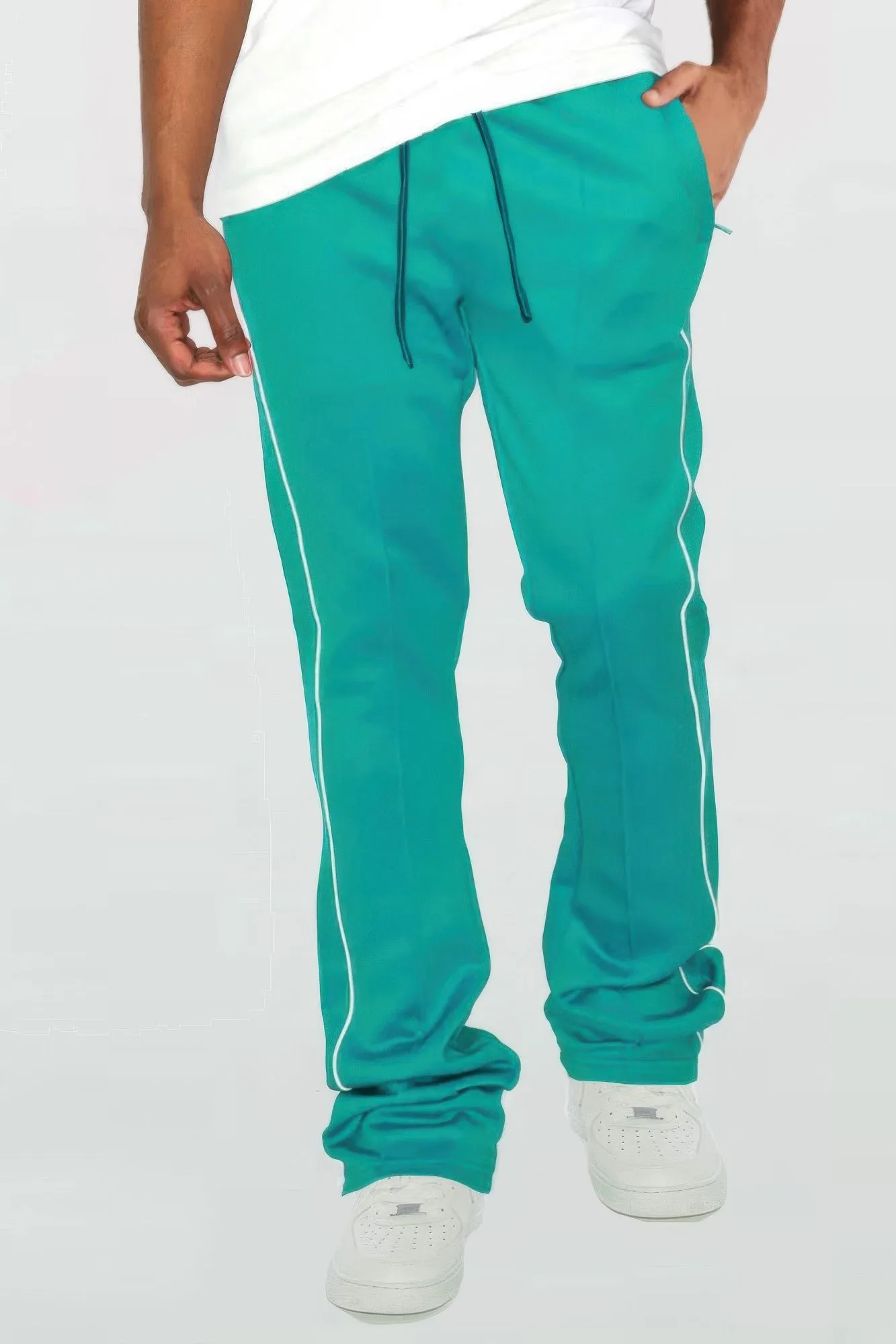 6 COLORS | Mens Side Pipe Stacked Flare Pants