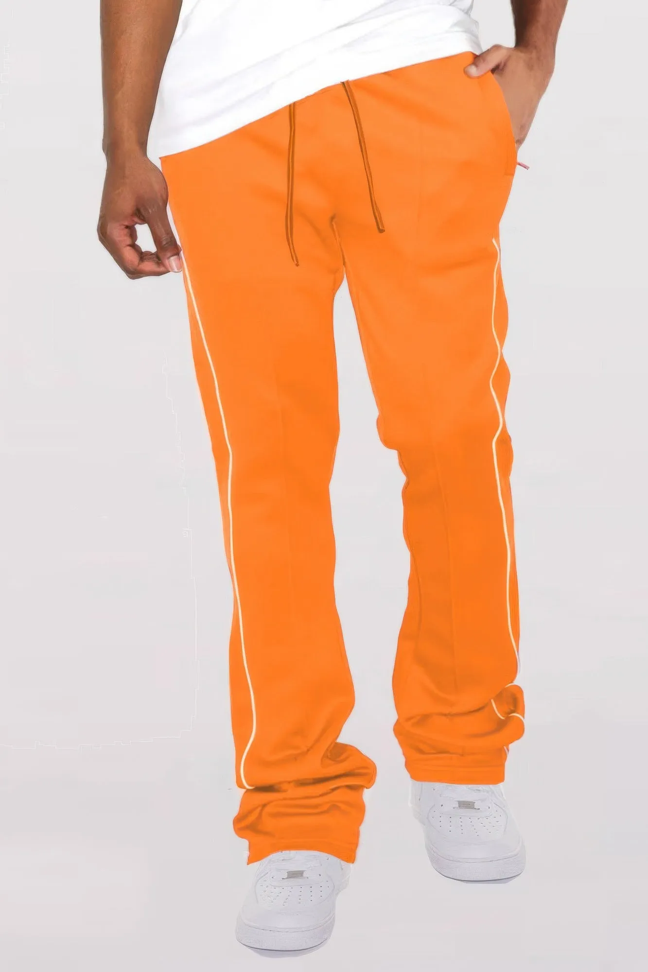 6 COLORS | Mens Side Pipe Stacked Flare Pants