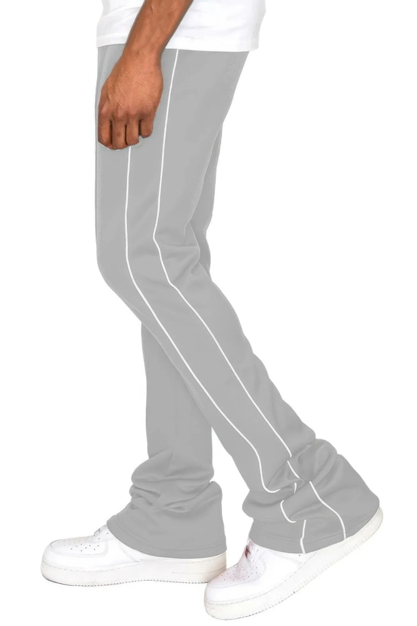 6 COLORS | Mens Side Pipe Stacked Flare Pants