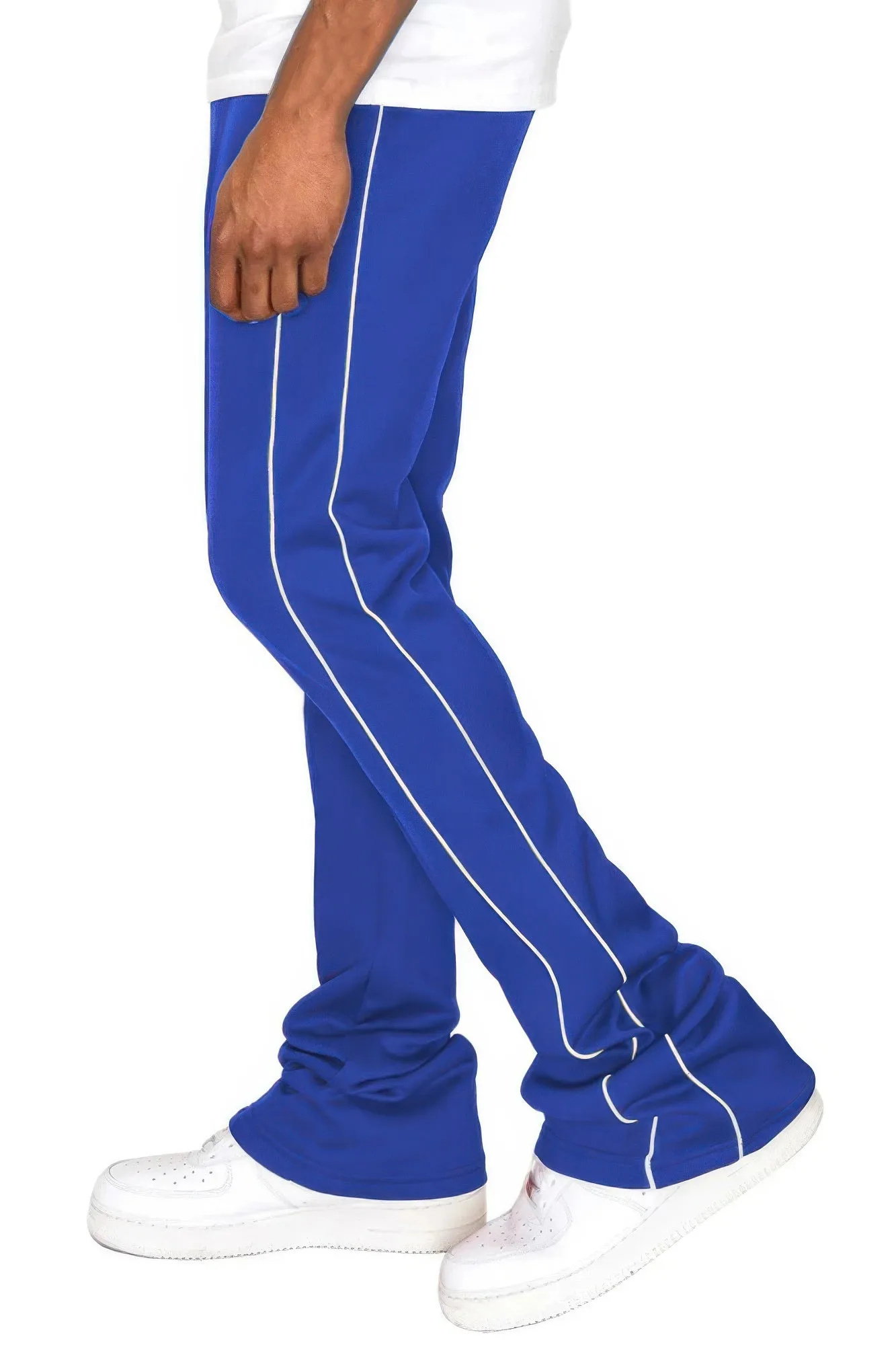 6 COLORS | Mens Side Pipe Stacked Flare Pants