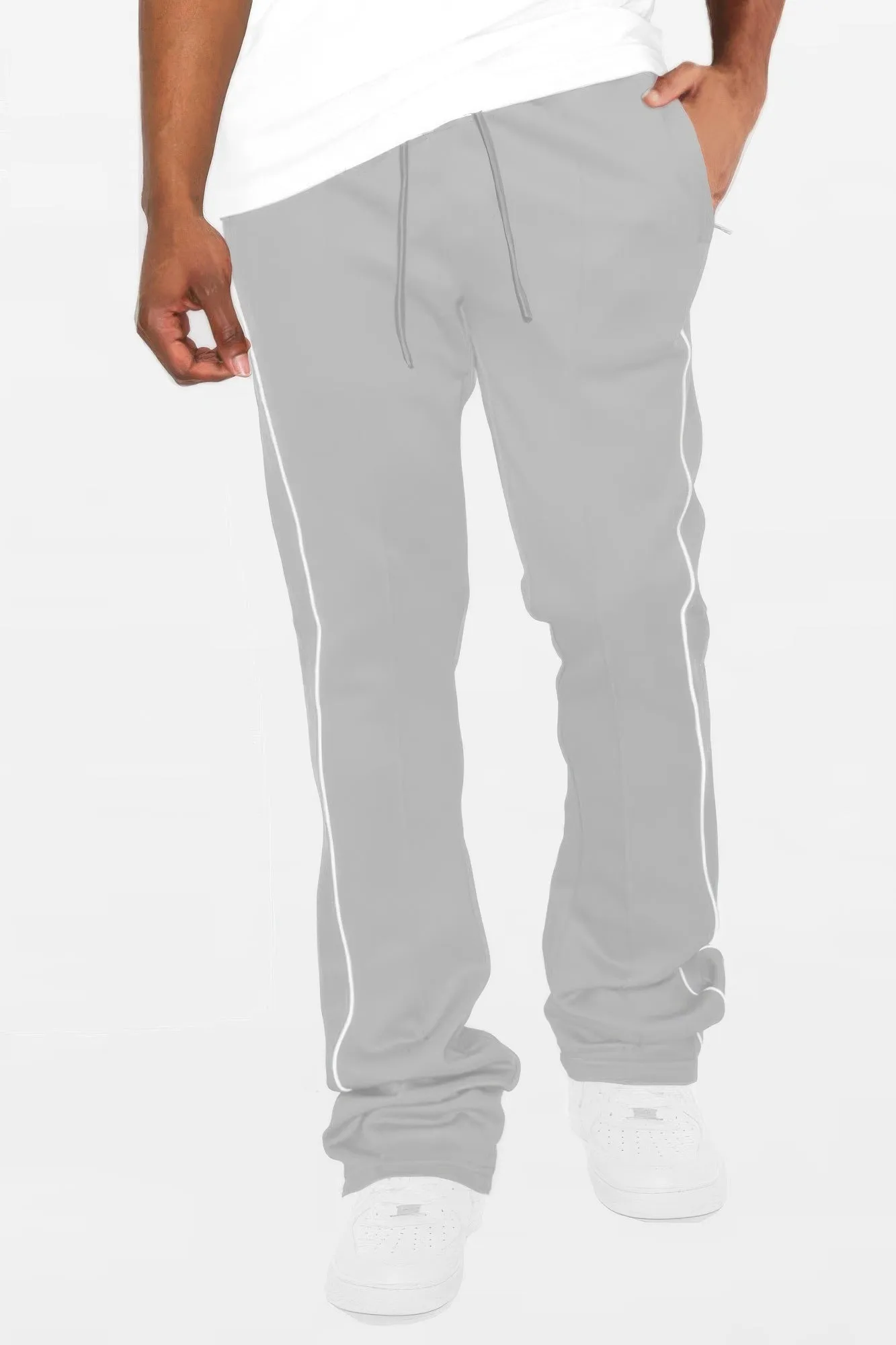 6 COLORS | Mens Side Pipe Stacked Flare Pants