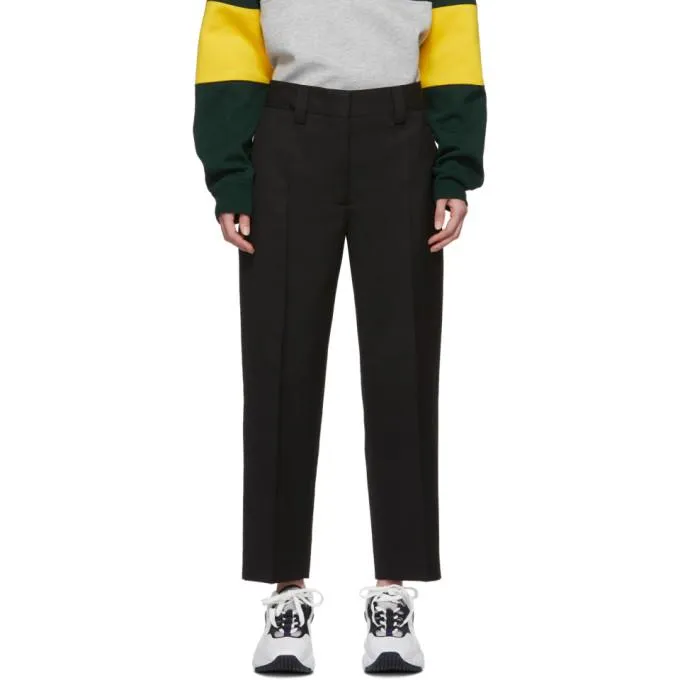 Acne Studios Black Summer Wool Tapered Trousers