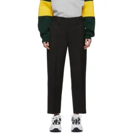 Acne Studios Black Summer Wool Tapered Trousers