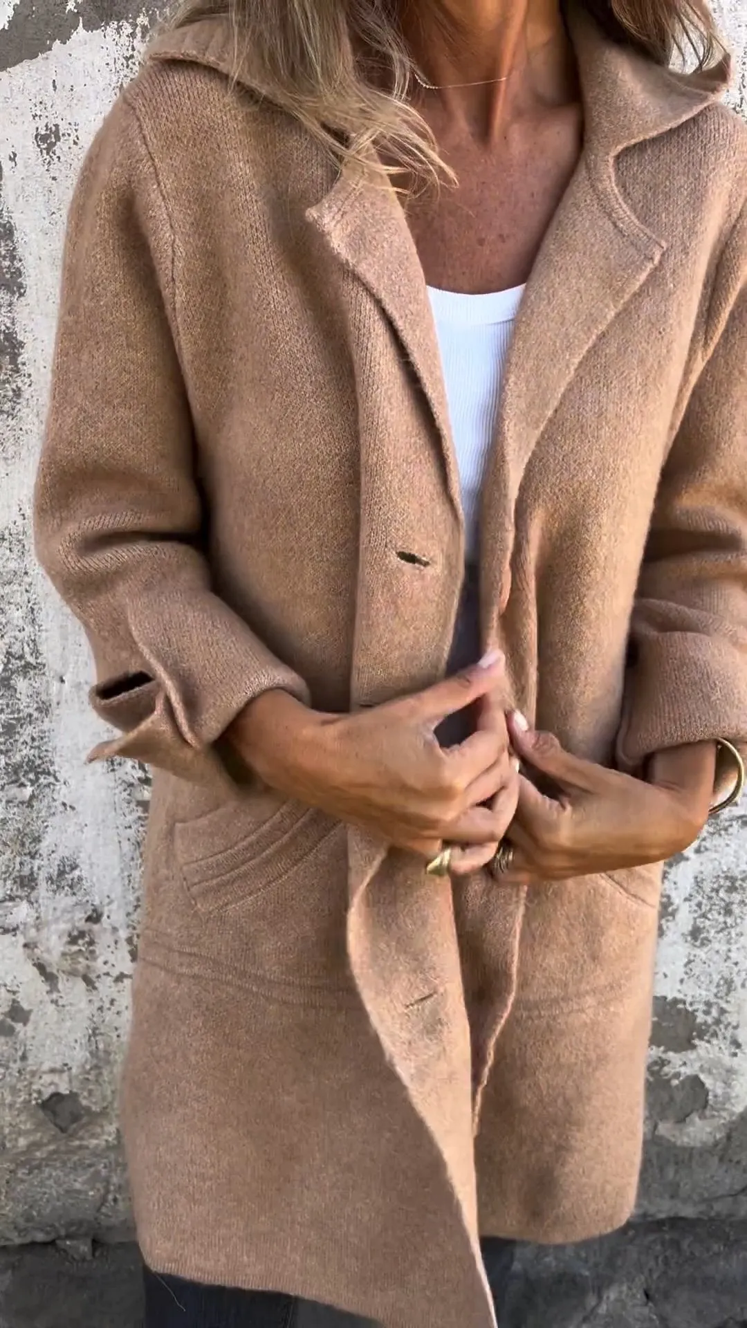 Ada | Stylish Long Knit Coat