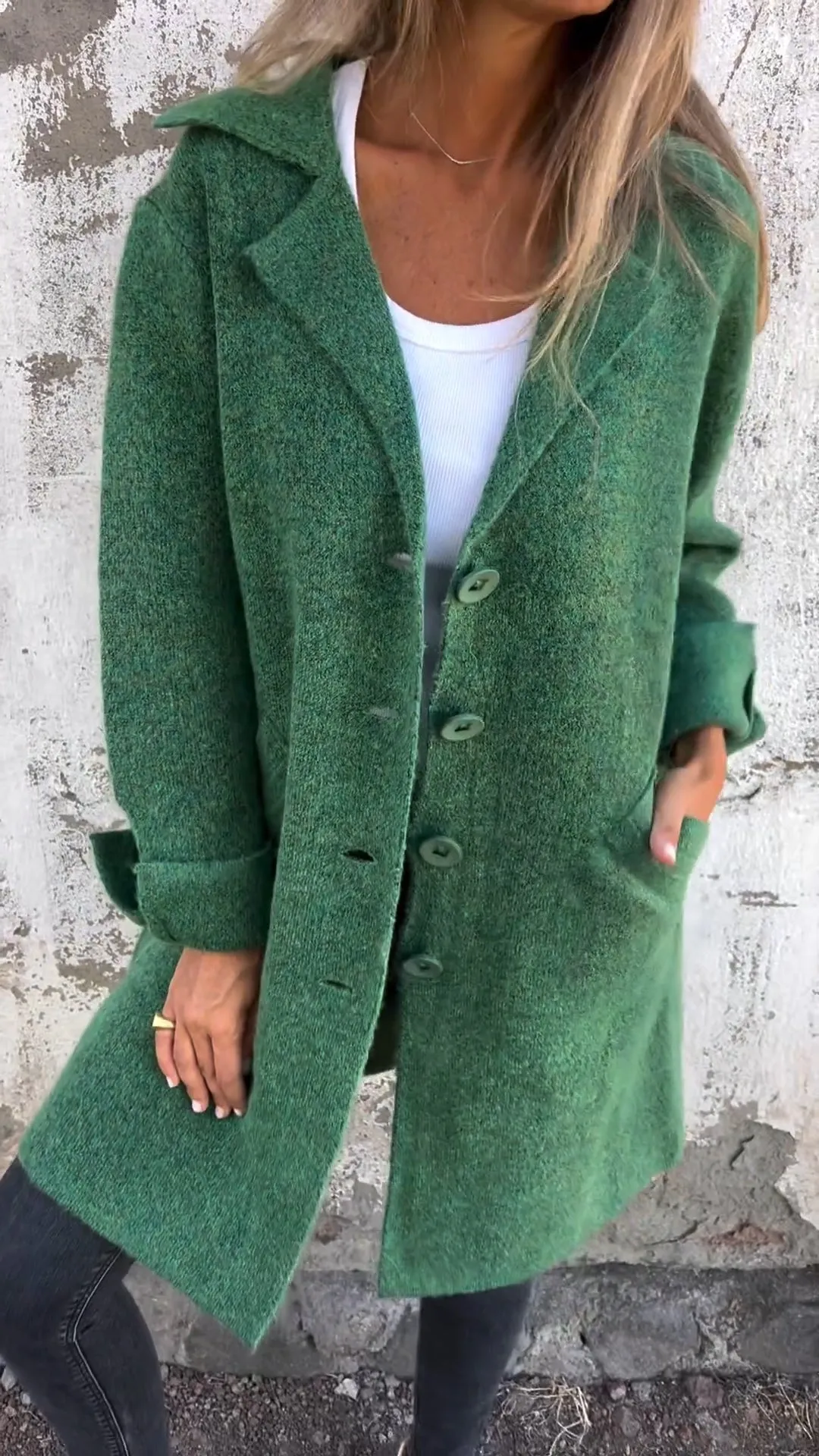 Ada | Stylish Long Knit Coat
