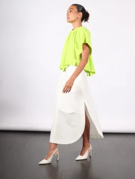 Blossom Skirt in White by Calcaterra