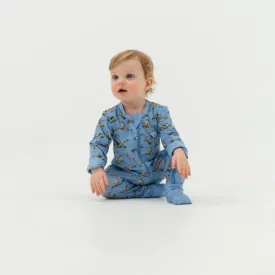 Burlebo Baby Zip Up | Jumbo Mallards - Blue