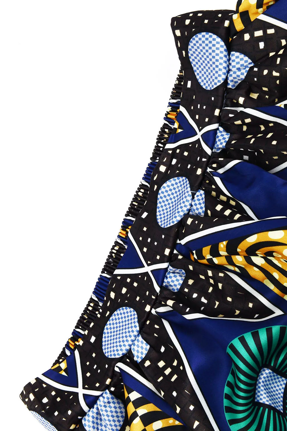 Chic Circle Diamond African Print Maxi Skirt