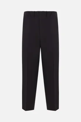 compact cotton cropped trousers
