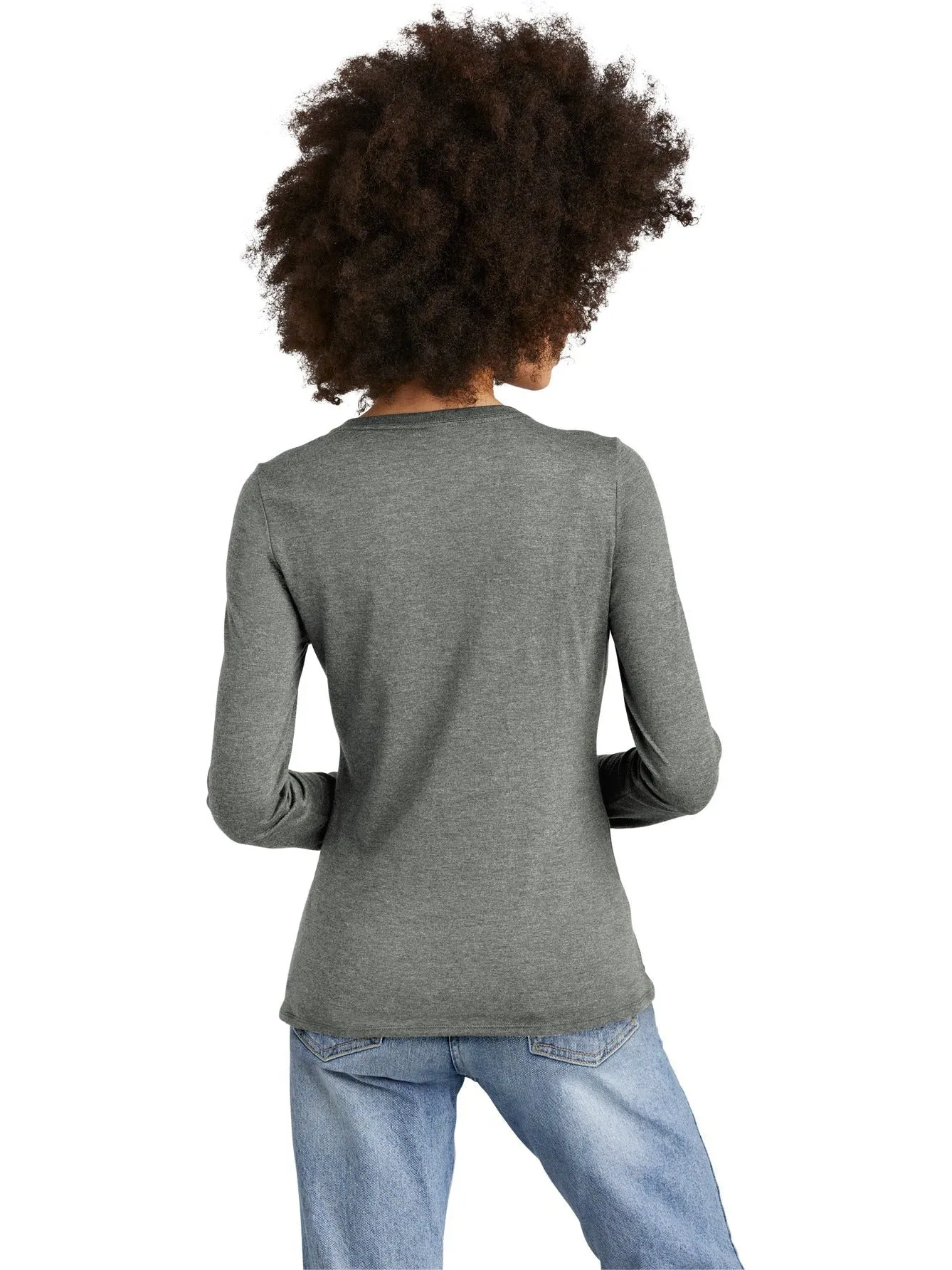 District Ladies Perfect Tri Long Sleeve V-Neck Tee