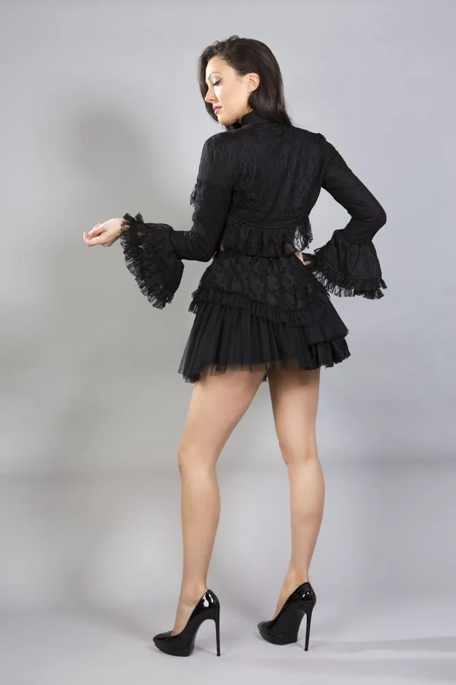 Dita Long Sleeve Lace Victorian Bolero Shrug