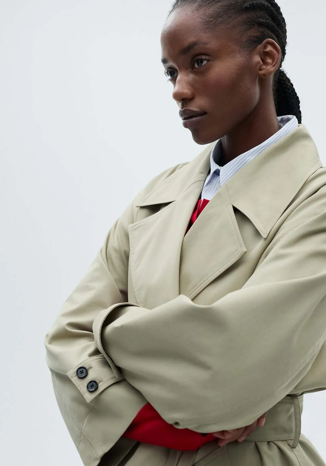Double-button trench coat - Beige/khaki