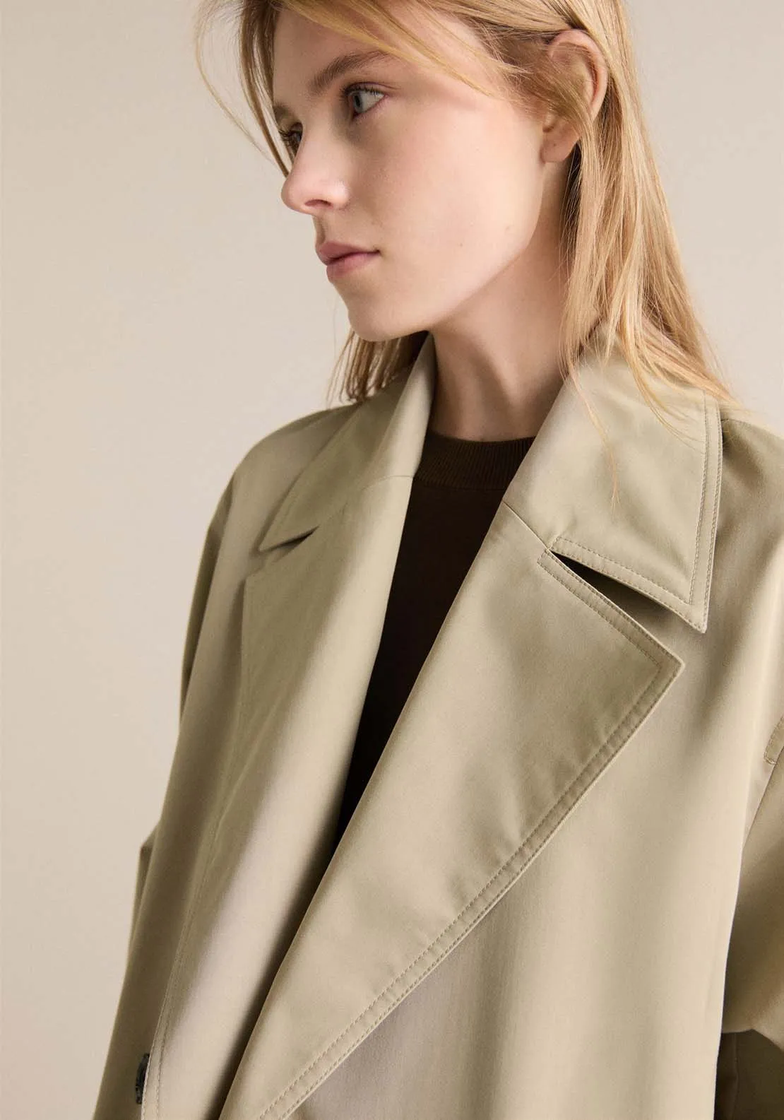 Double-button trench coat - Beige/khaki