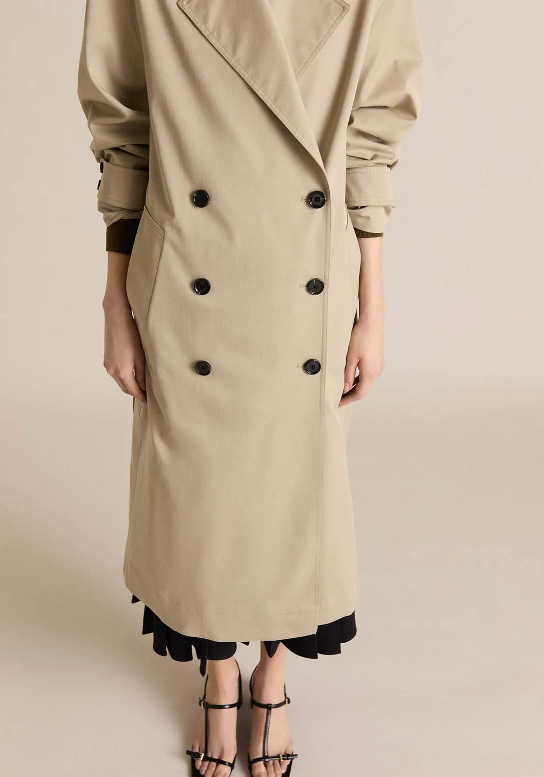 Double-button trench coat - Beige/khaki