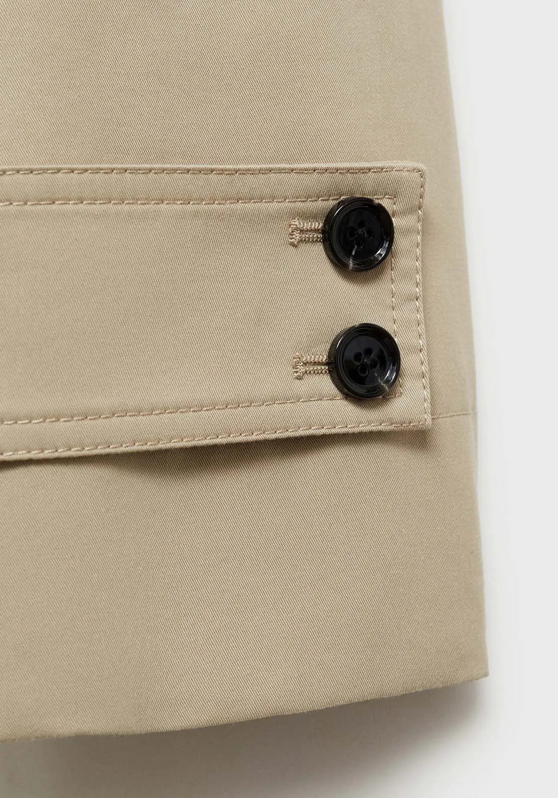Double-button trench coat - Beige/khaki
