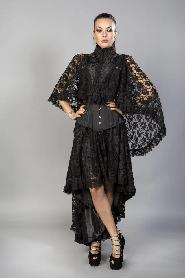 Draconia Black Lace King Brocade Bolero