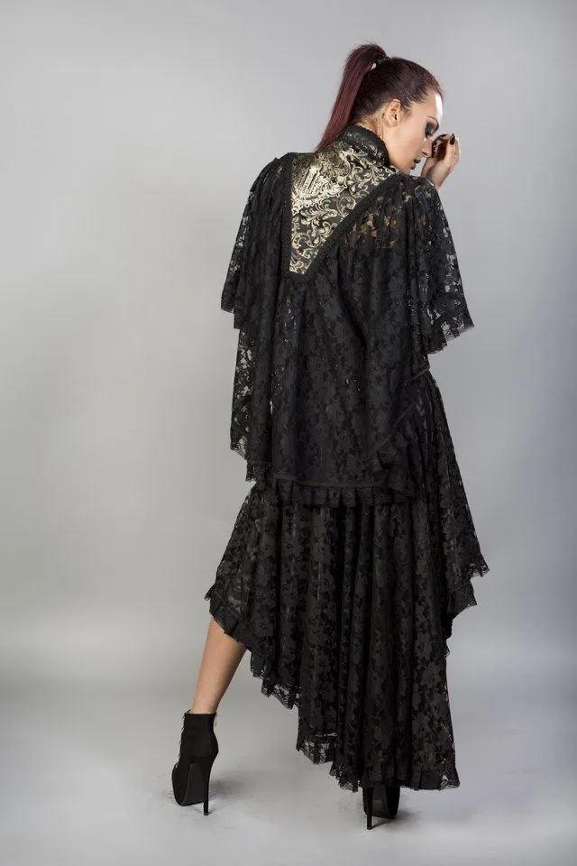 Draconia Black Lace King Brocade Bolero