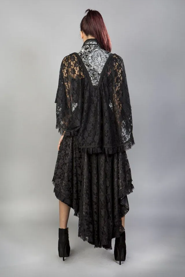 Draconia Black Lace King Brocade Bolero
