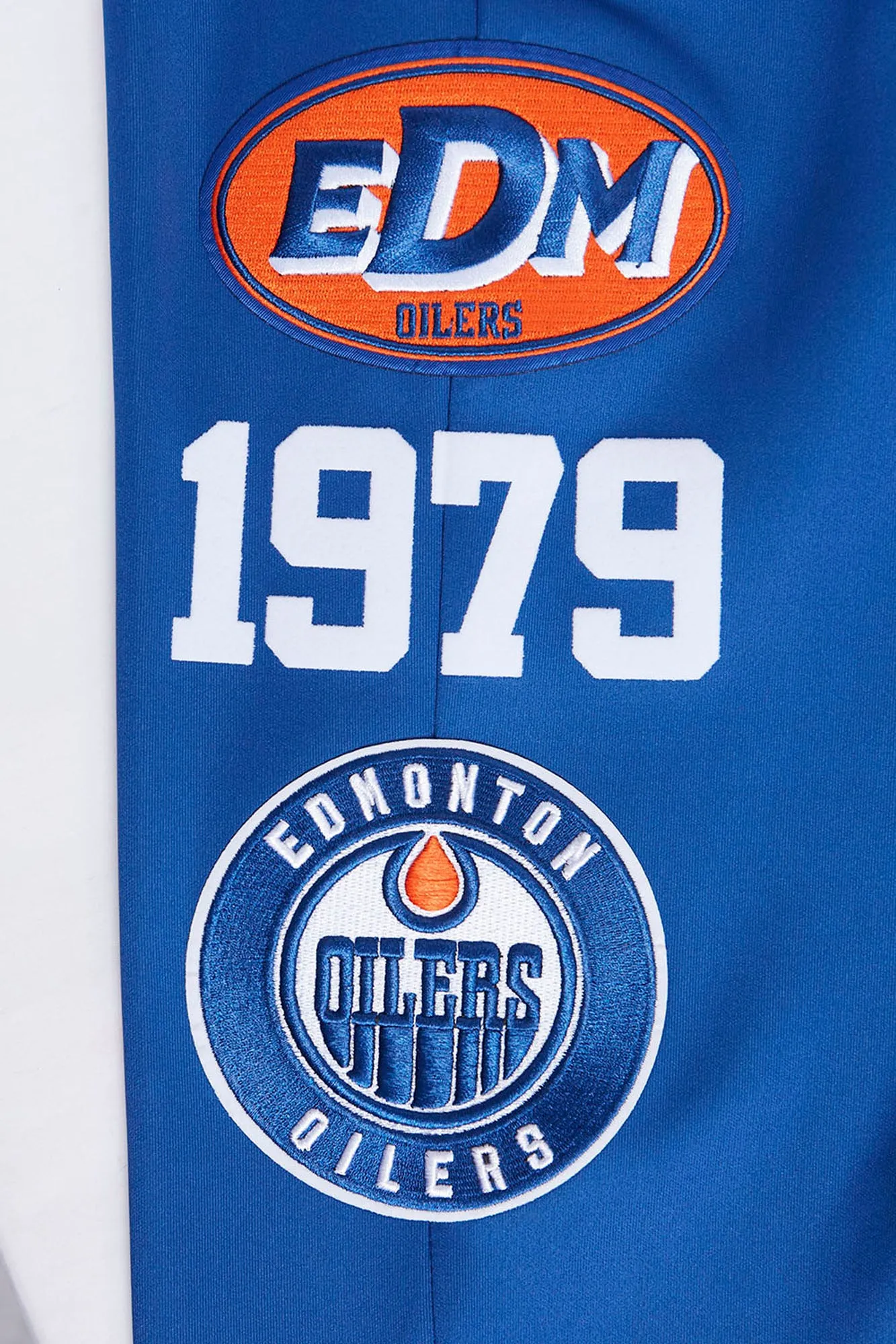 Edmonton Oilers Pro Standard Fast Lane Blue Track Pants