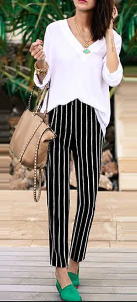 Fashion Chiffon Cropped Pants