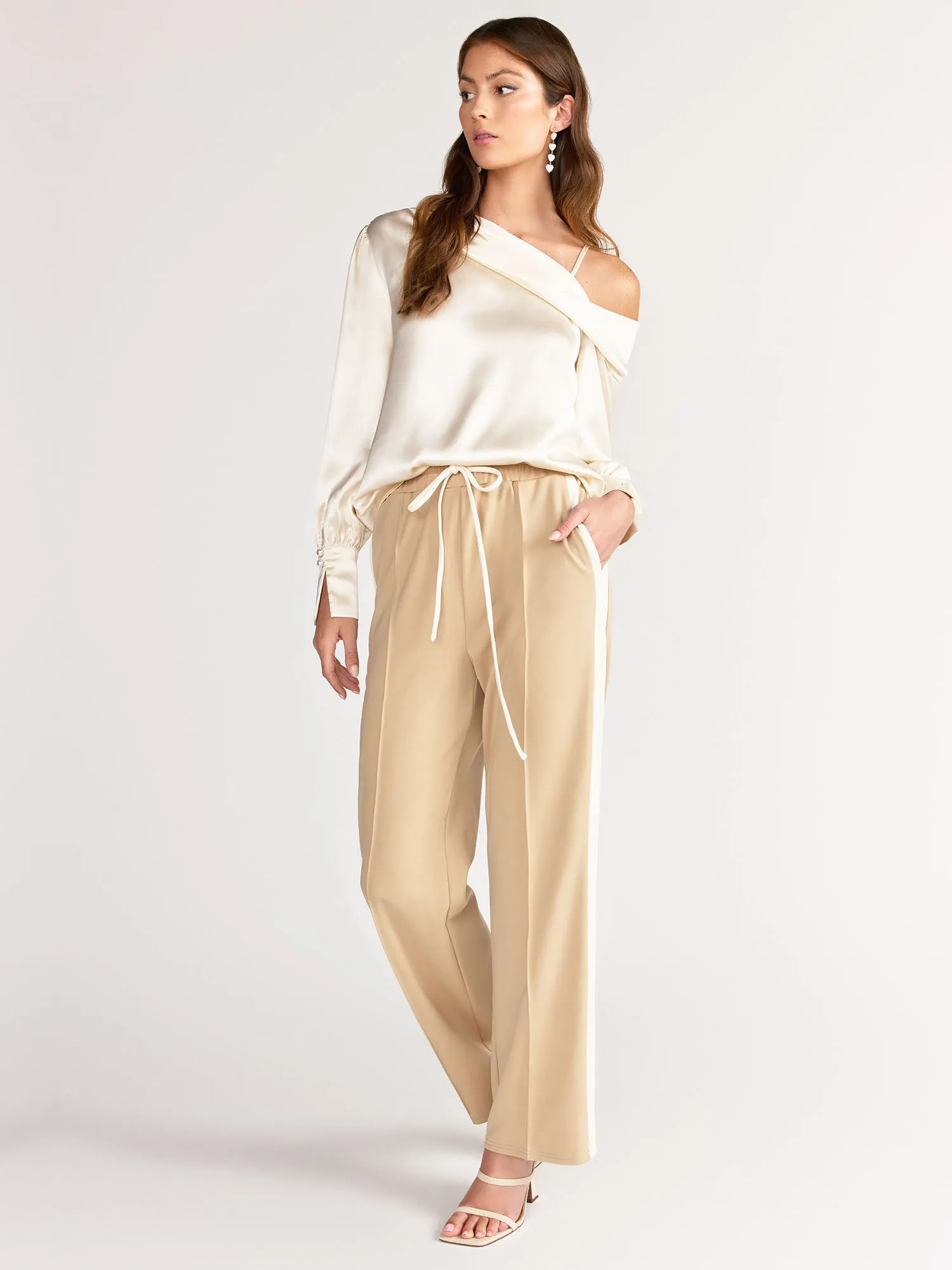Front Seam Side Track Stripe Pant - Lena