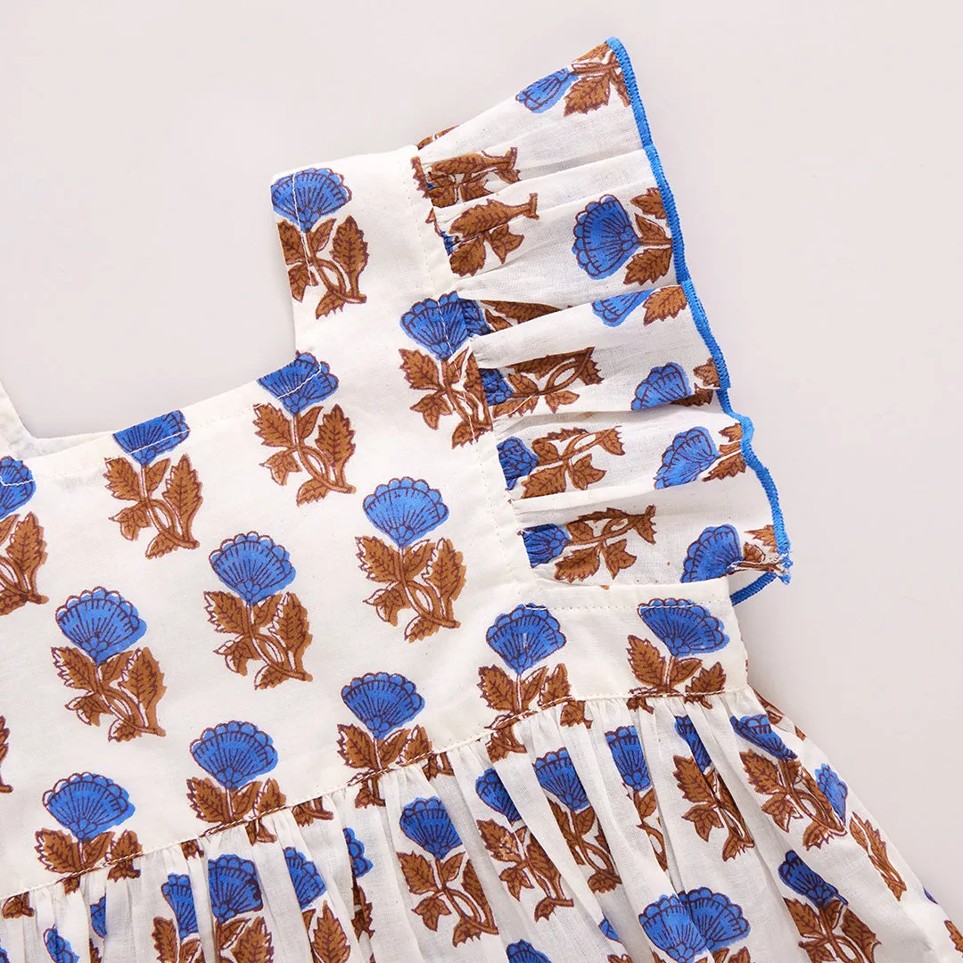 Girls Elsie 2-Piece Set - Blue Flower Drop