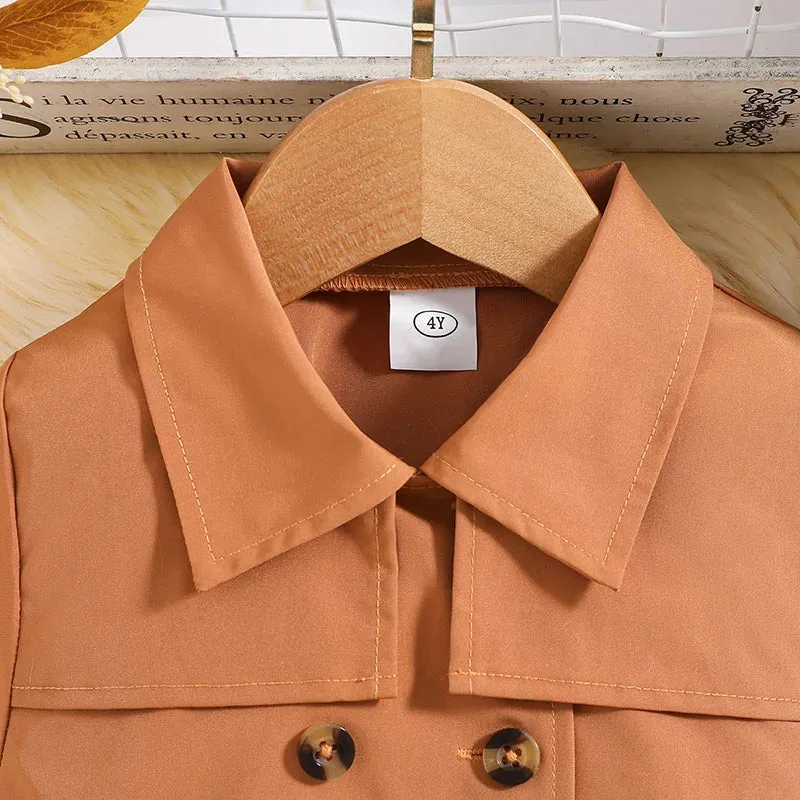 Girls Trench Coat Stylish Vacation Holiday Clothes