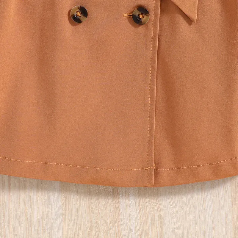 Girls Trench Coat Stylish Vacation Holiday Clothes