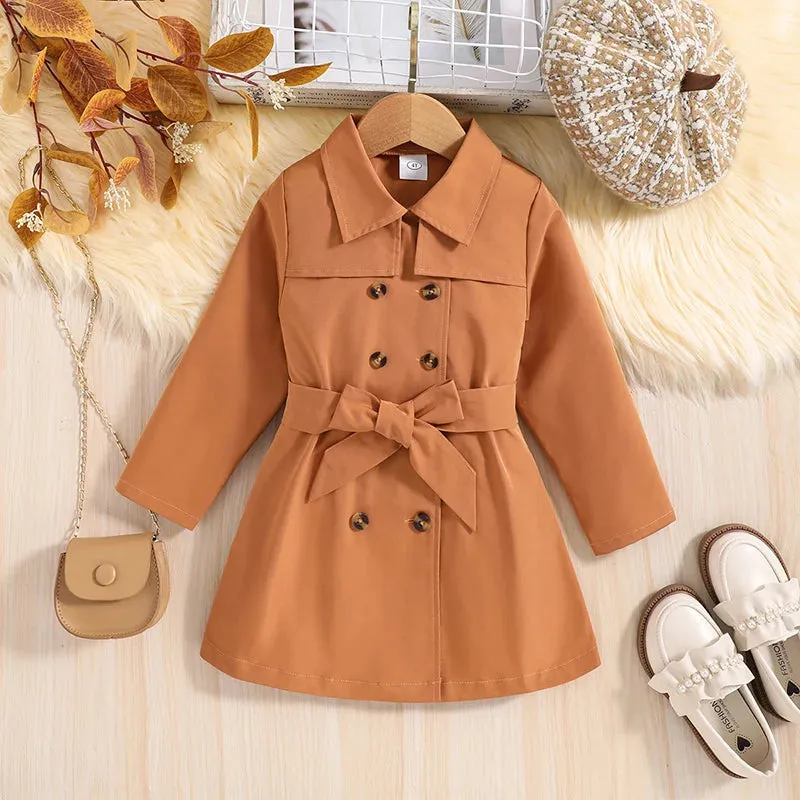 Girls Trench Coat Stylish Vacation Holiday Clothes