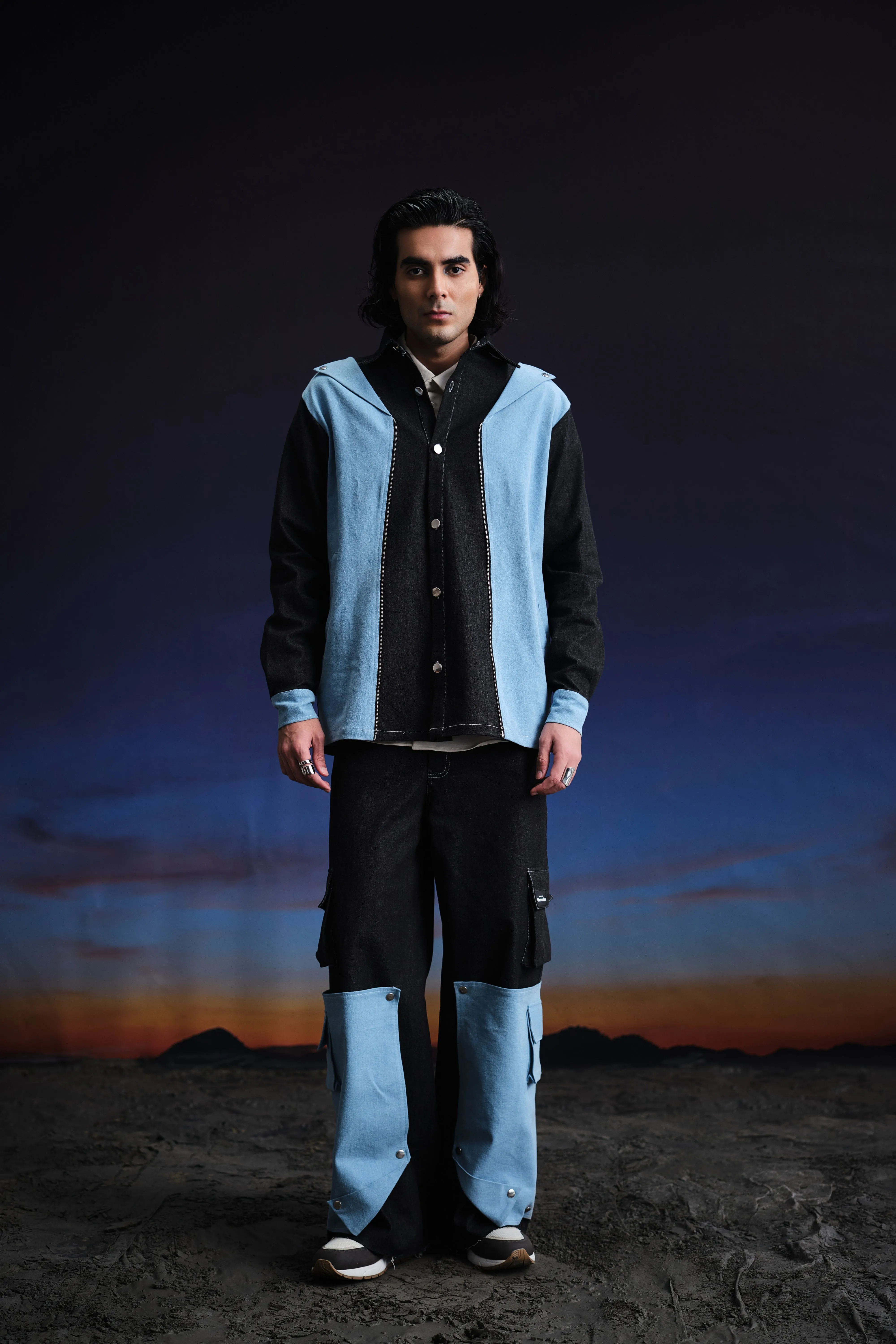 Half and Half Denim Jacket