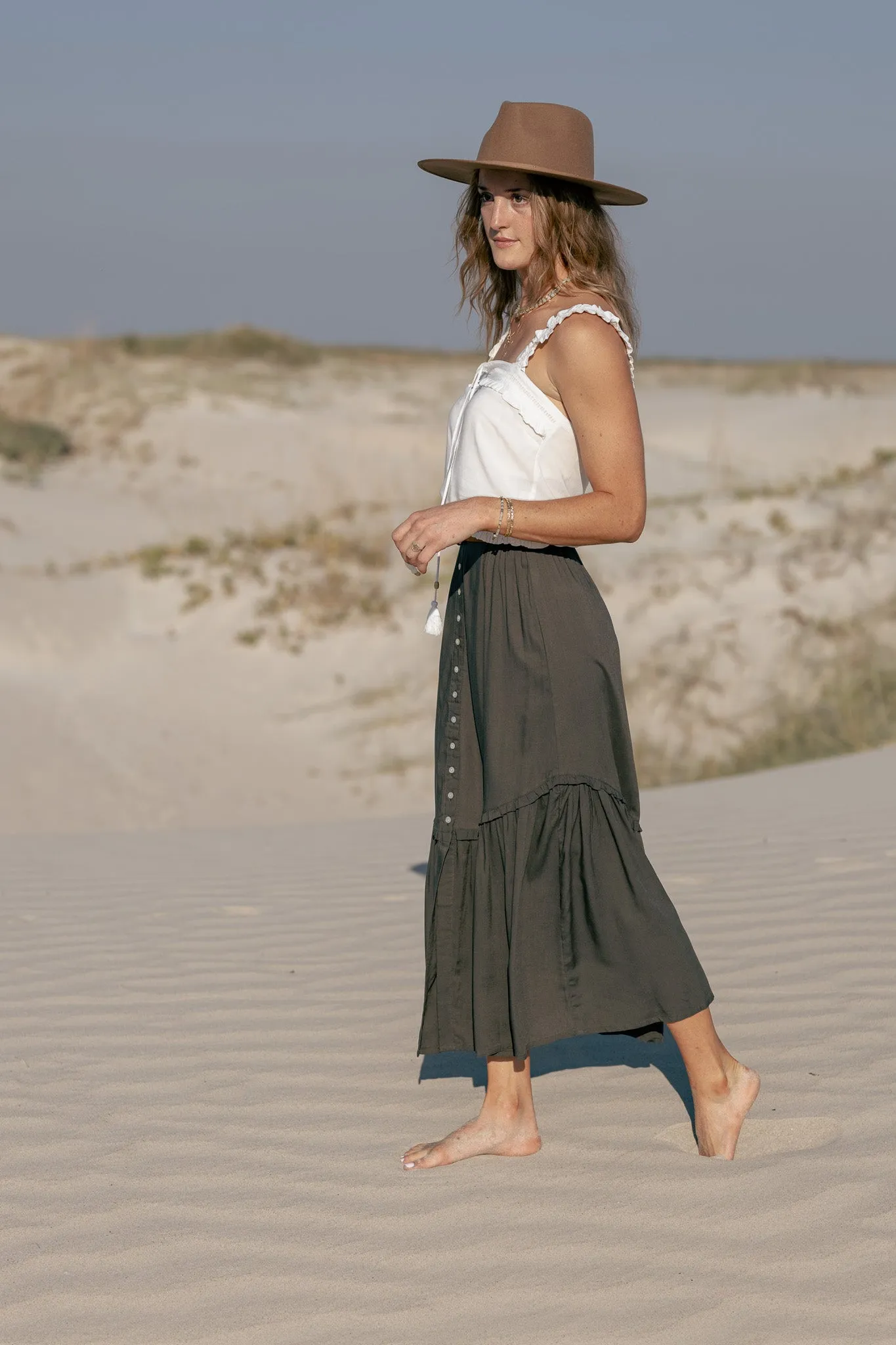 Harlow Midi Skirt - ivy