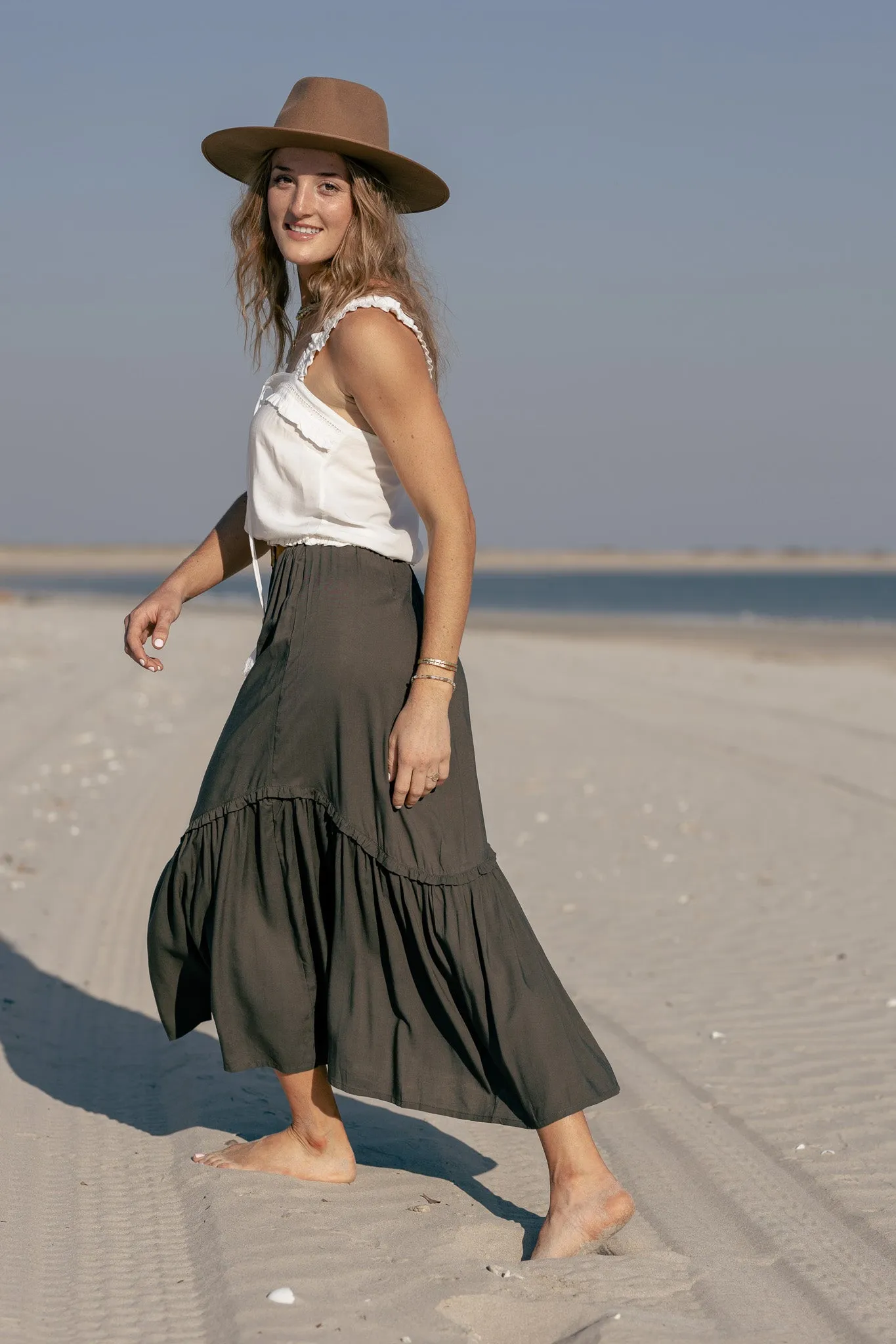 Harlow Midi Skirt - ivy
