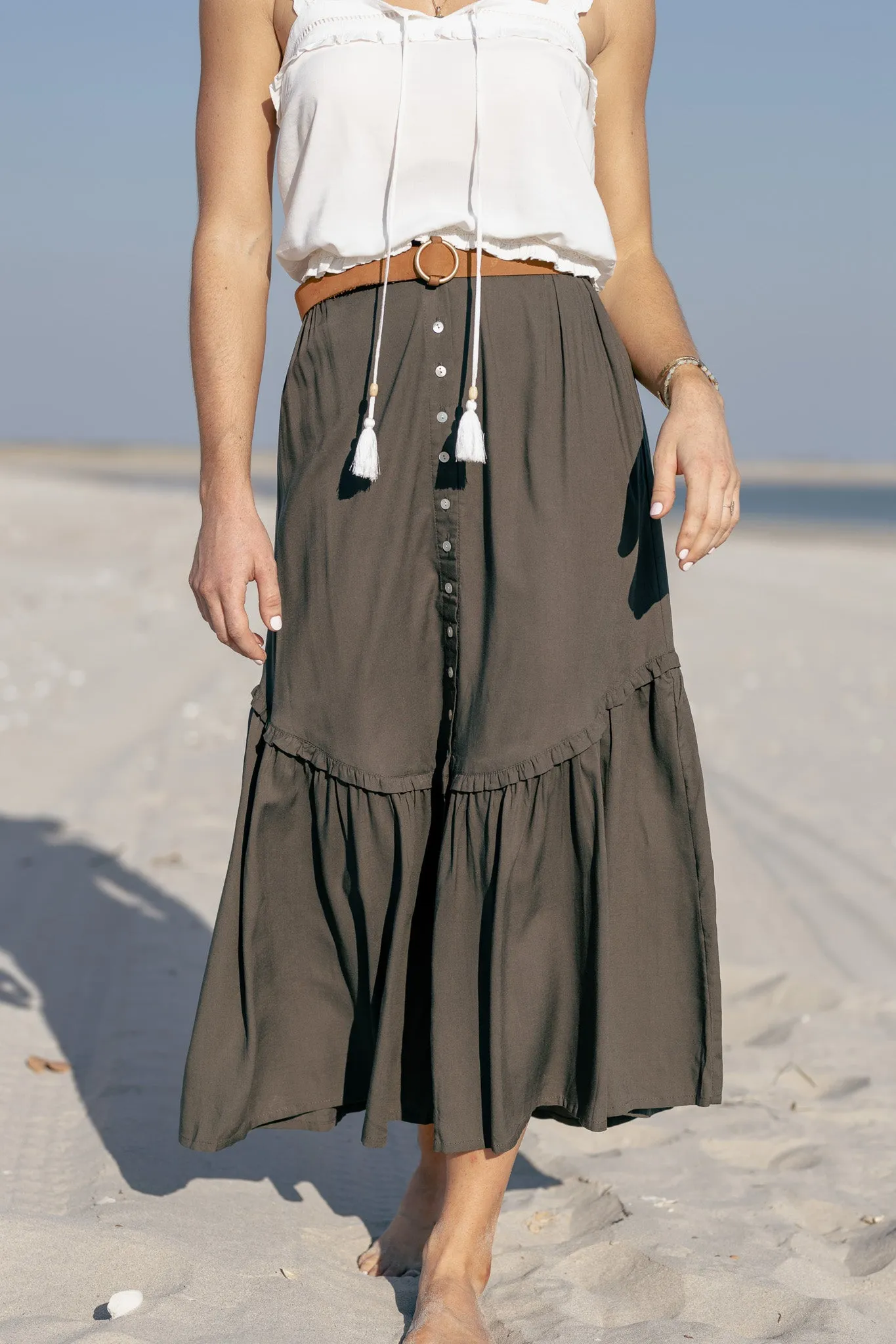 Harlow Midi Skirt - ivy