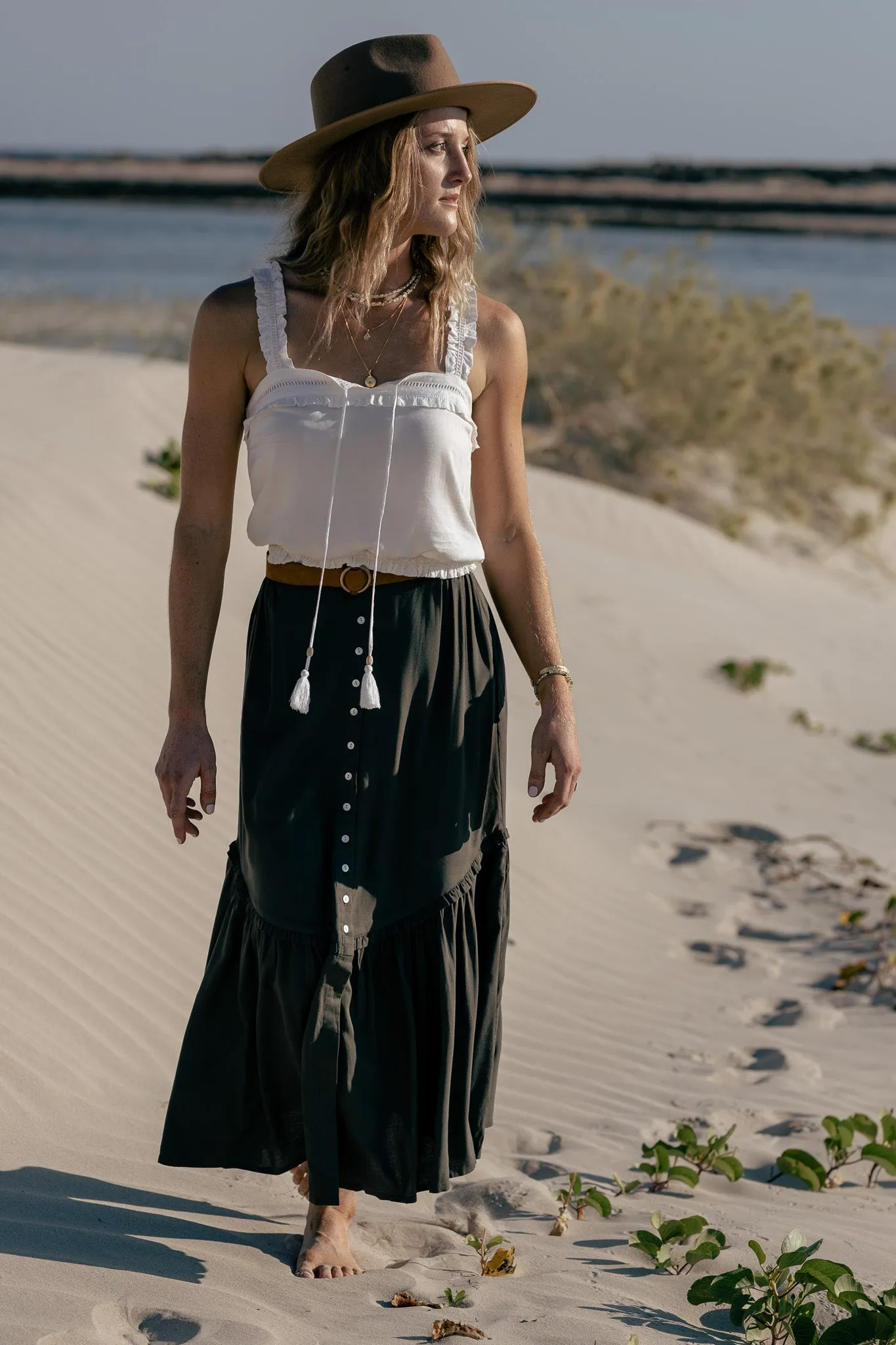 Harlow Midi Skirt - ivy