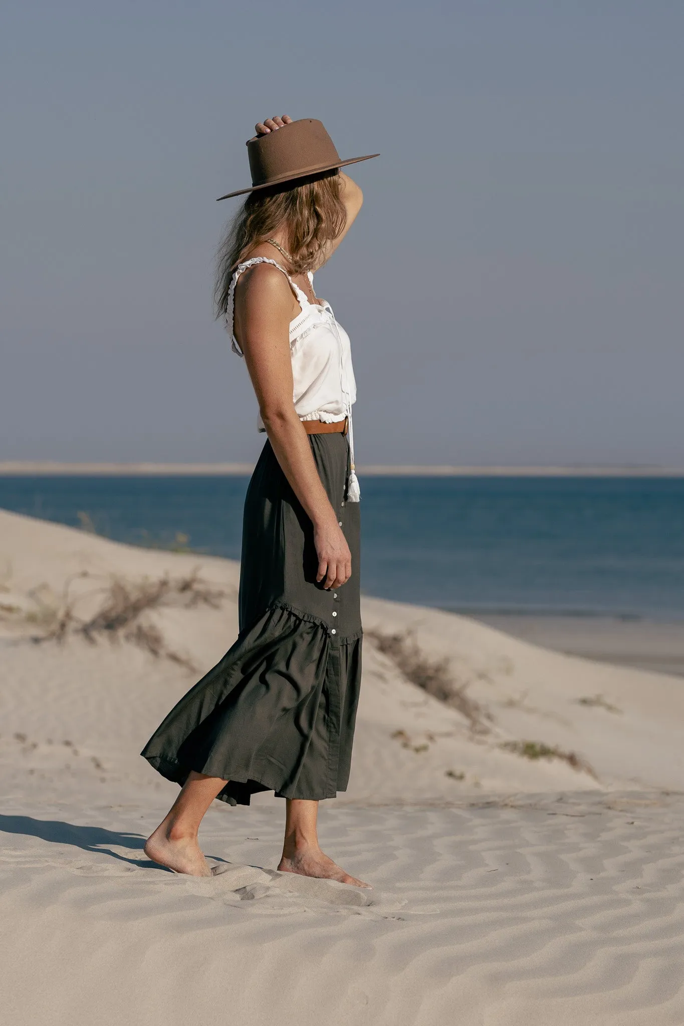 Harlow Midi Skirt - ivy