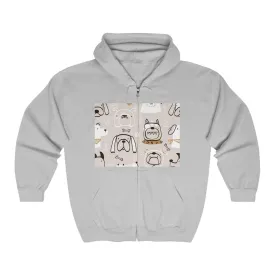 Illustrated Doggers 2 Unisex Heavy Blend™ Full Zip Hooded Sweatshirt