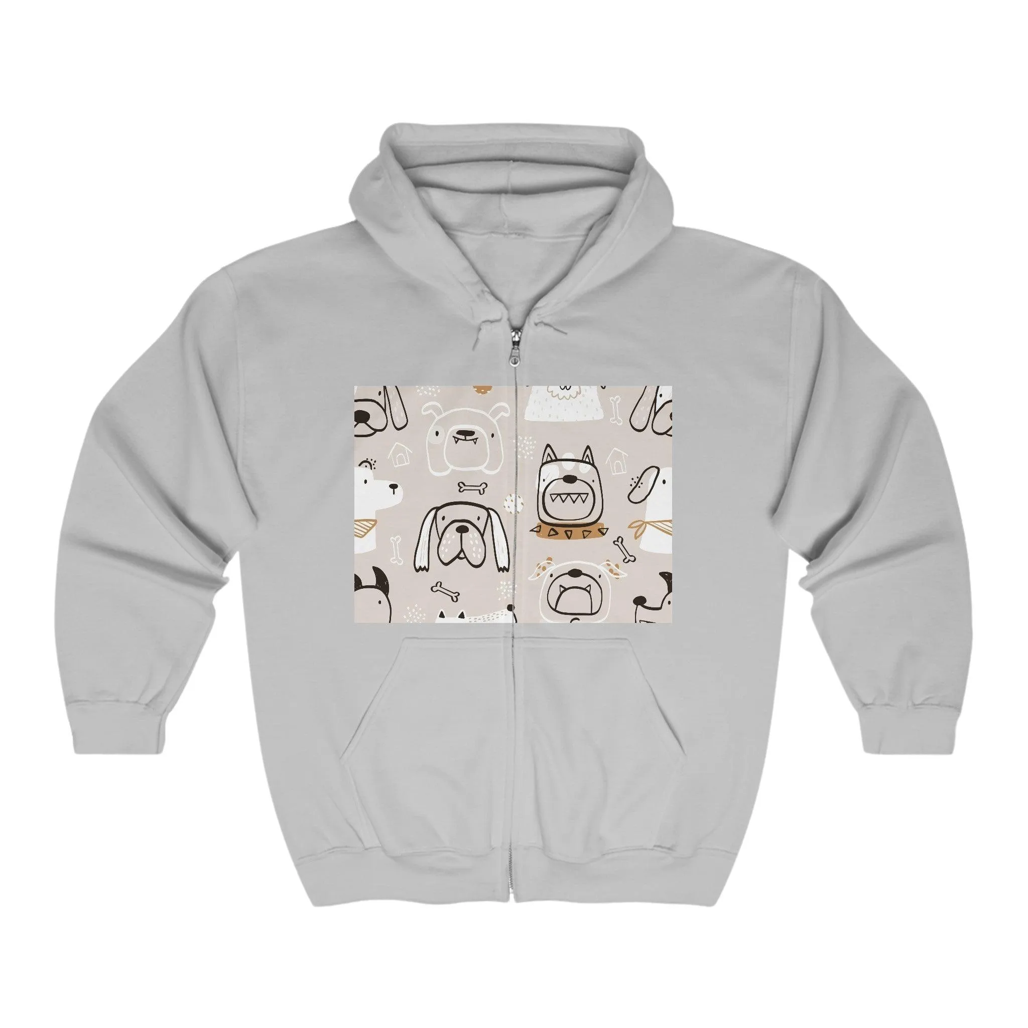 Illustrated Doggers 2 Unisex Heavy Blend™ Full Zip Hooded Sweatshirt