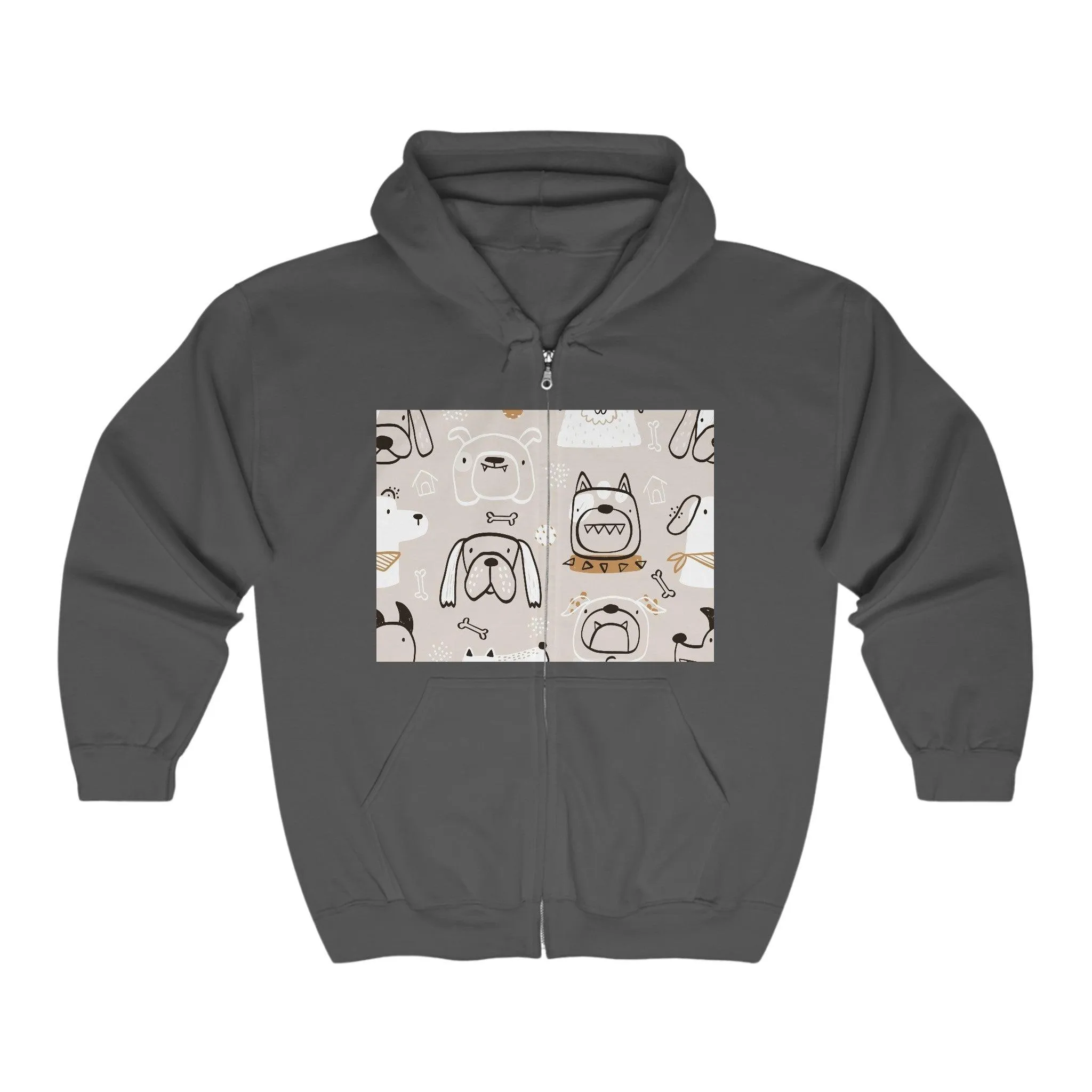 Illustrated Doggers 2 Unisex Heavy Blend™ Full Zip Hooded Sweatshirt
