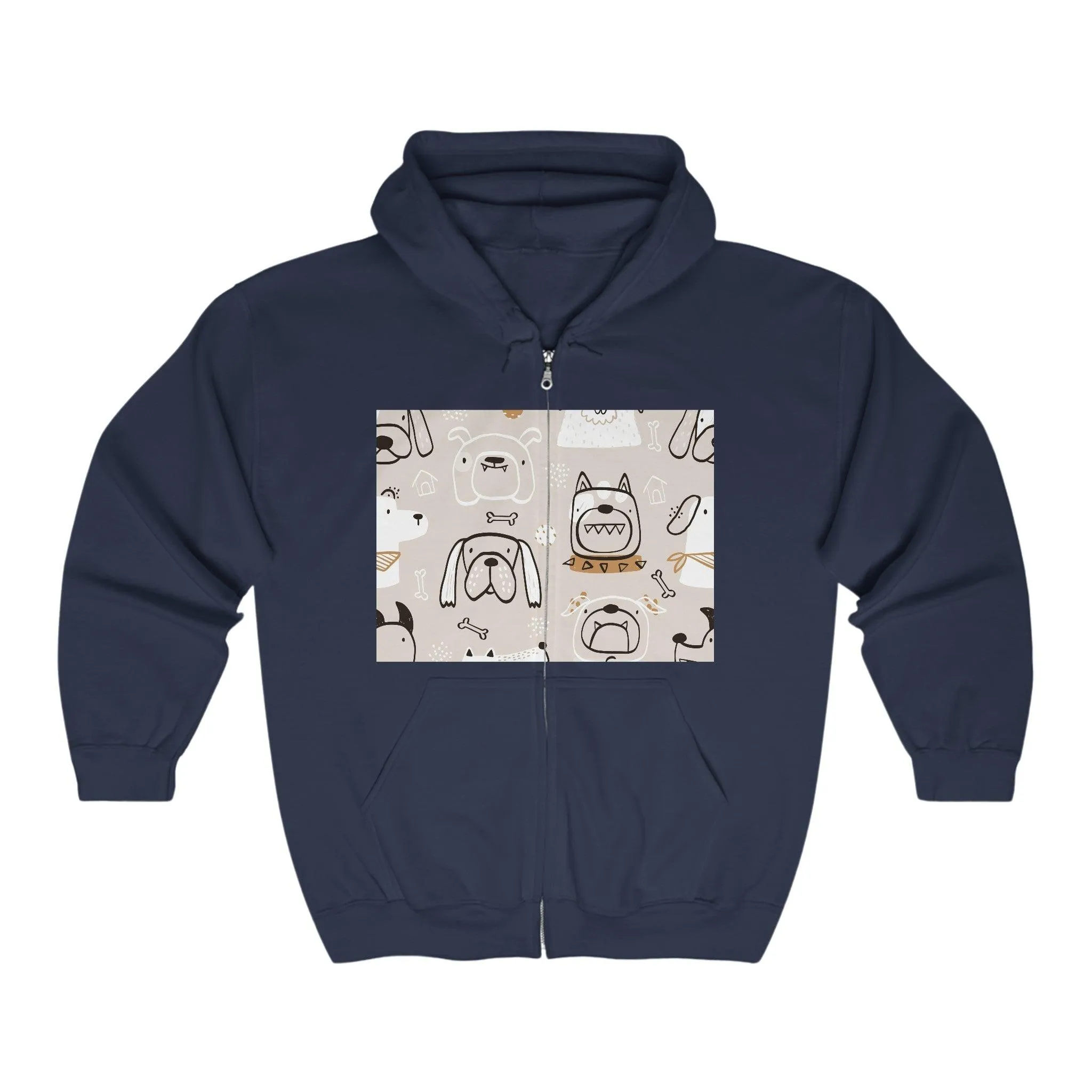 Illustrated Doggers 2 Unisex Heavy Blend™ Full Zip Hooded Sweatshirt