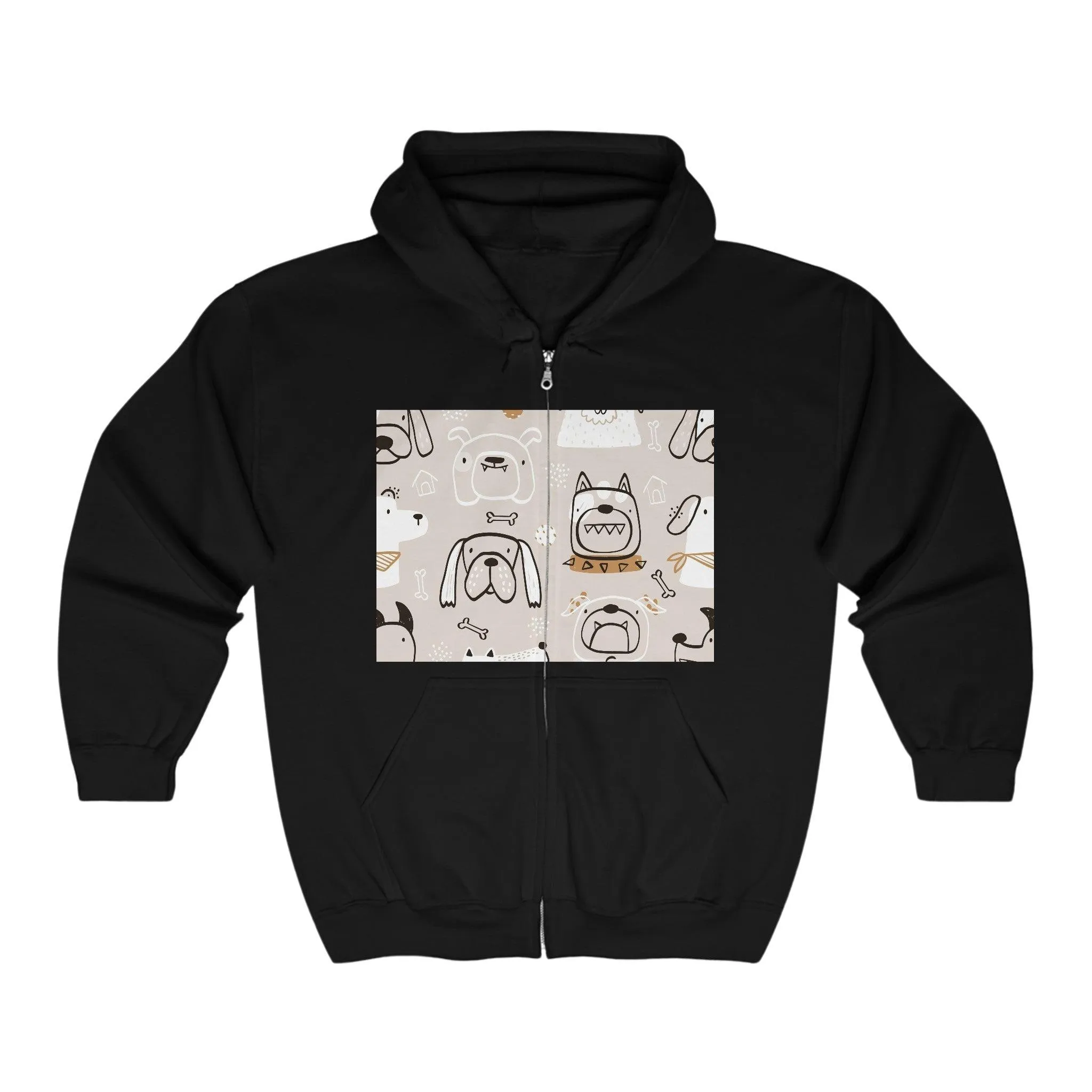 Illustrated Doggers 2 Unisex Heavy Blend™ Full Zip Hooded Sweatshirt