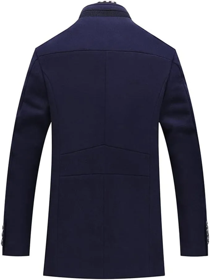 Men's Classic Wool Trench Overcoat