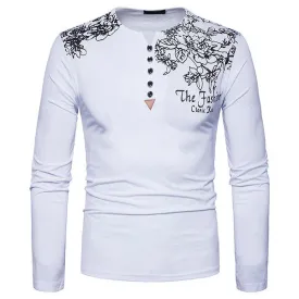 Mens Printed Pattern Casual Cotton T-Shirts