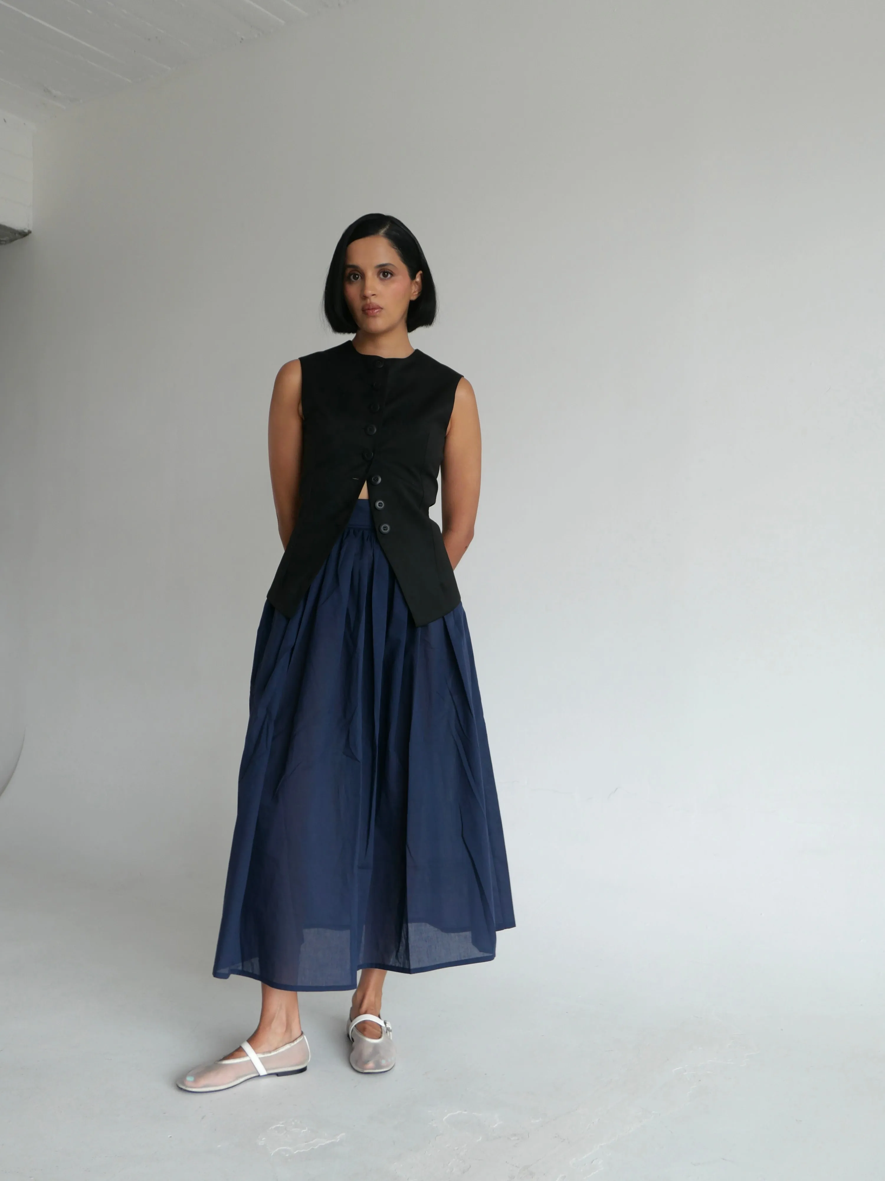 Midi Skirt in Navy